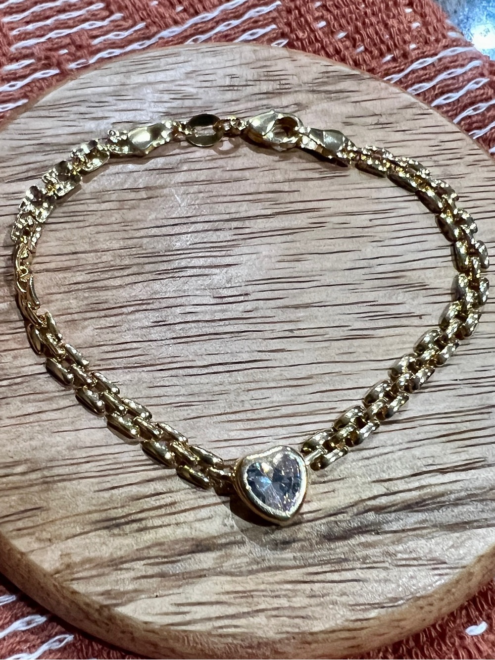14K Gold plated Chain-Link Women's Bracelet Size 7